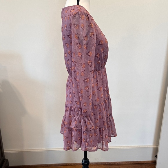 Inspired Hearts Purple Floral Dress Size Small - Picture 7 of 12